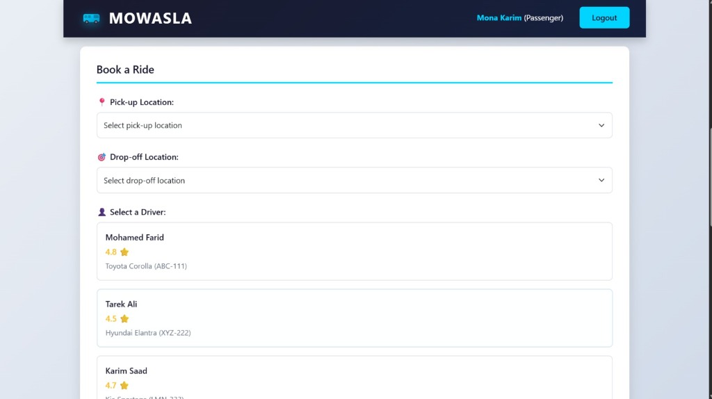Mowasla – Passenger Booking & Wallet